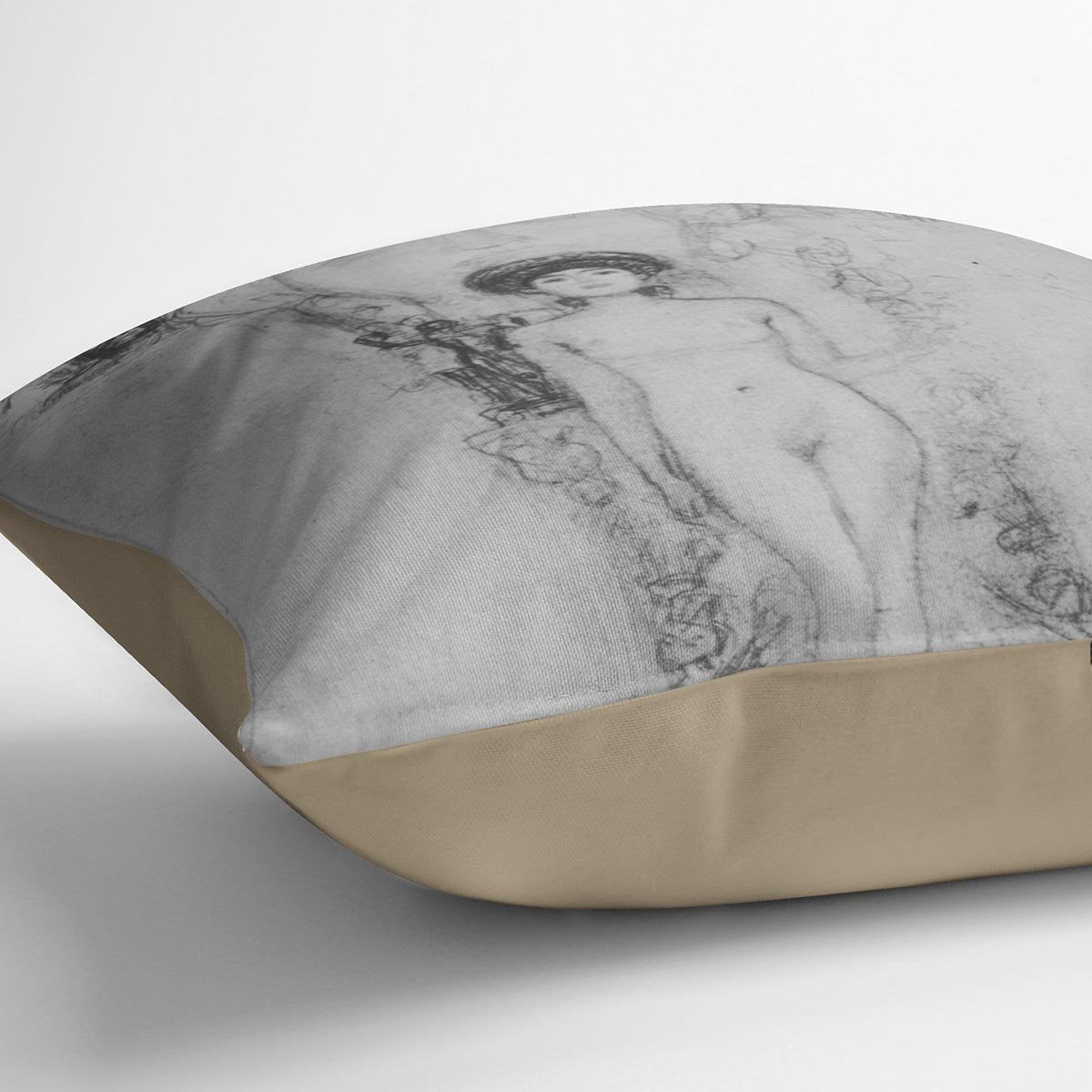 Allegory of Sculpture by Klimt Throw Pillow