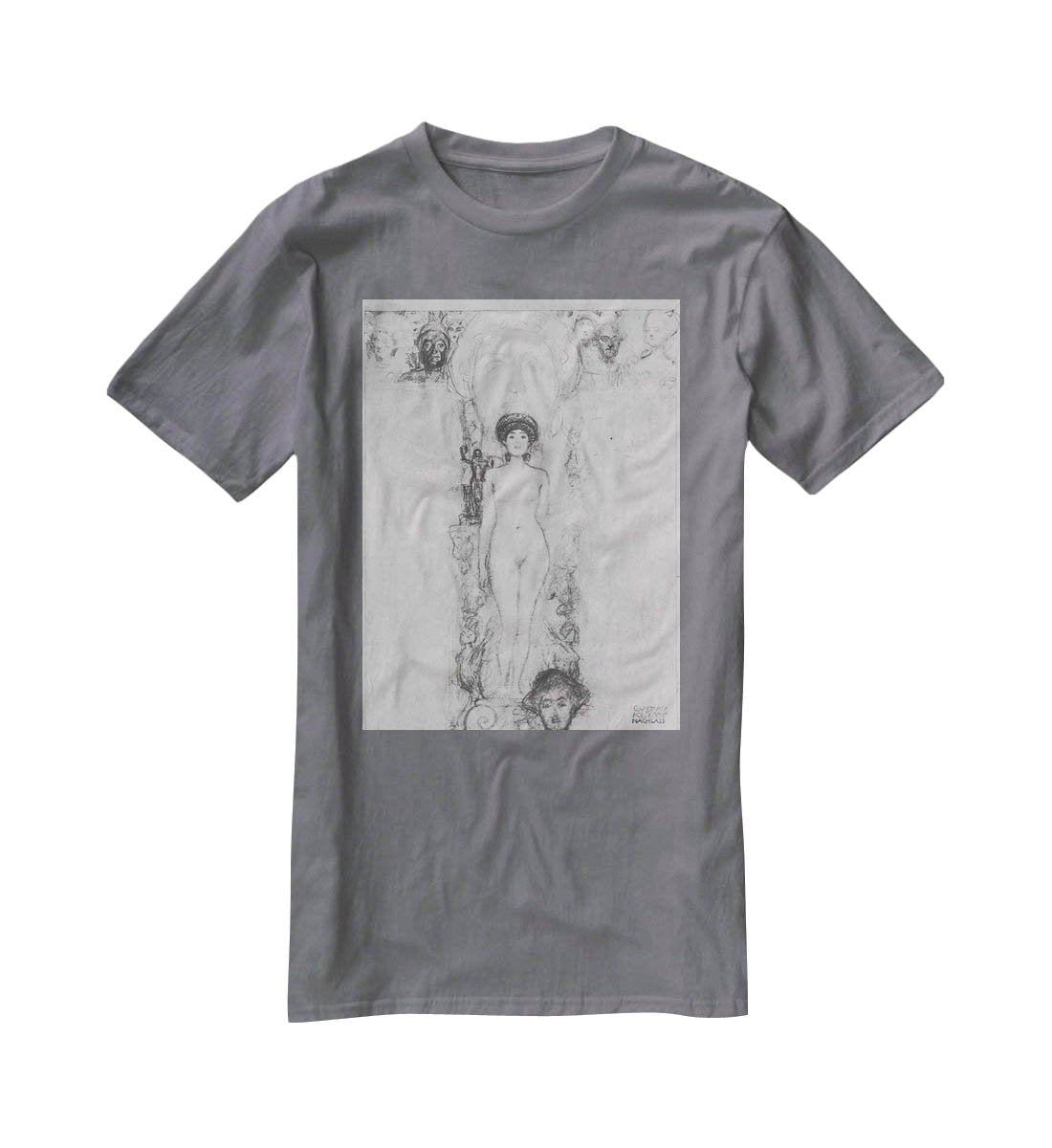 Allegory of Sculpture by Klimt T-Shirt - Canvas Art Rocks - 3
