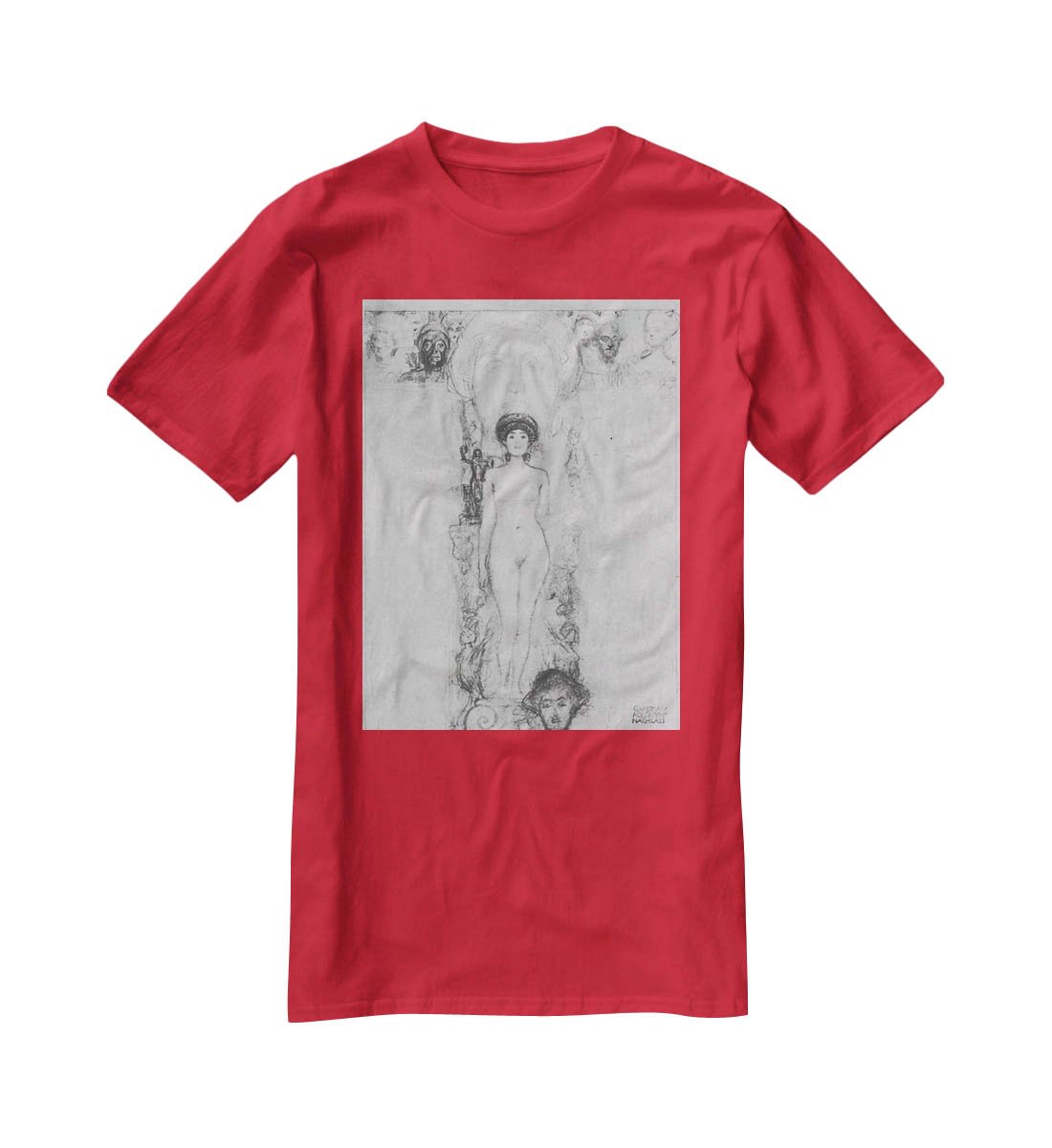 Allegory of Sculpture by Klimt T-Shirt - Canvas Art Rocks - 4