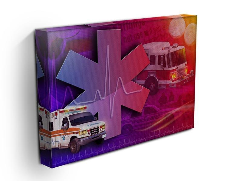 Ambulance Firetruck and Police car Canvas Print or Poster - Canvas Art Rocks - 3