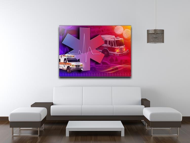 Ambulance Firetruck and Police car Canvas Print or Poster - Canvas Art Rocks - 4