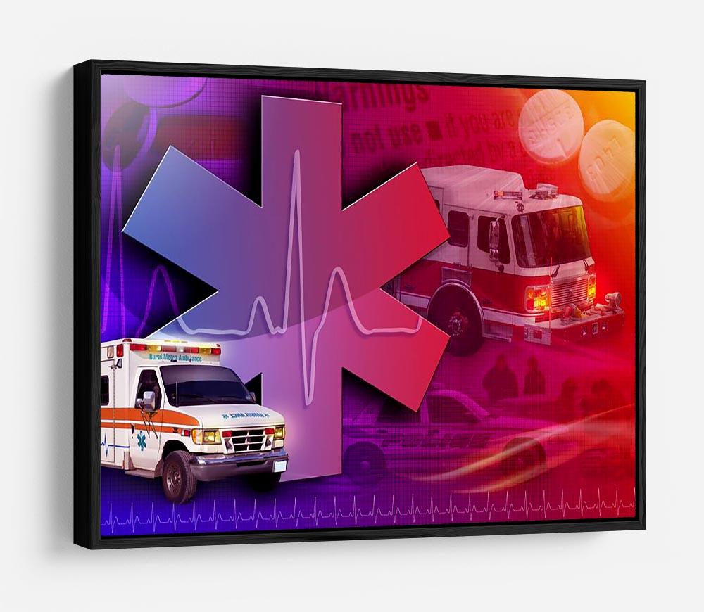 Ambulance Firetruck and Police car HD Metal Print