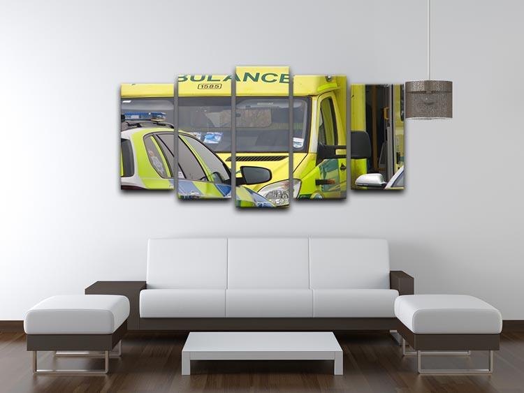 Ambulance and responder vehicles 5 Split Panel Canvas  - Canvas Art Rocks - 3