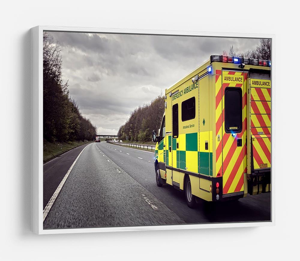 Ambulance responding to an emergency HD Metal Print