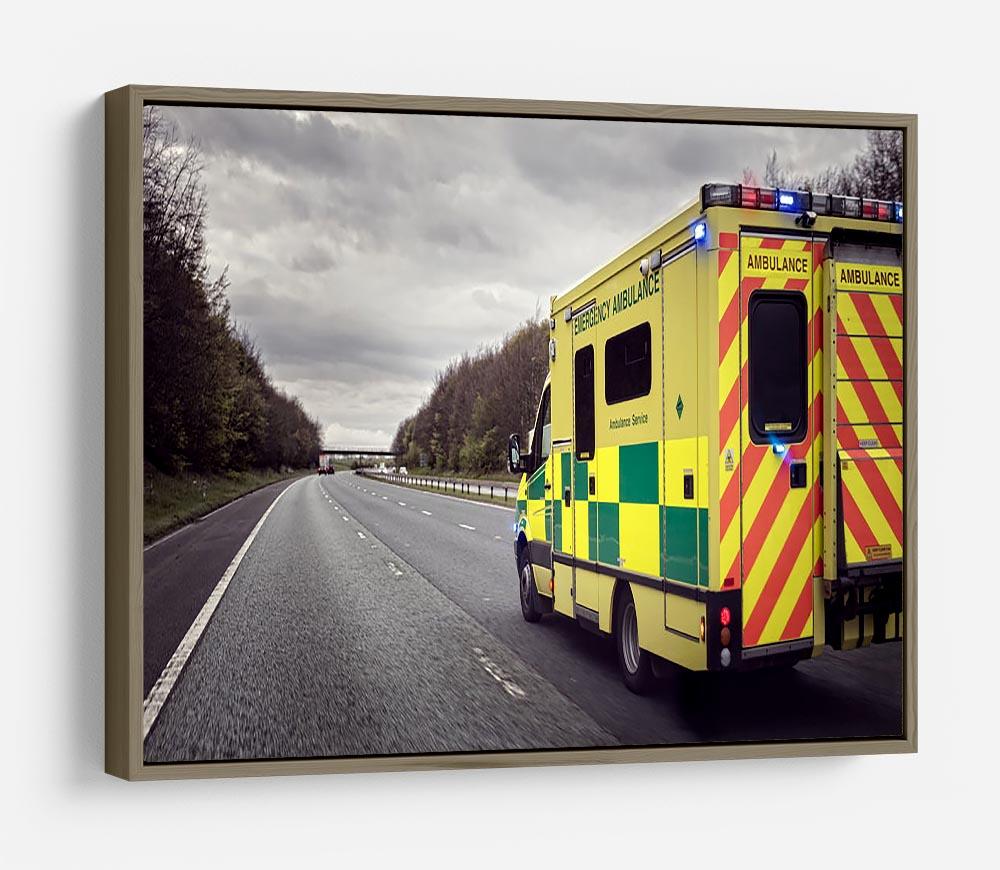 Ambulance responding to an emergency HD Metal Print