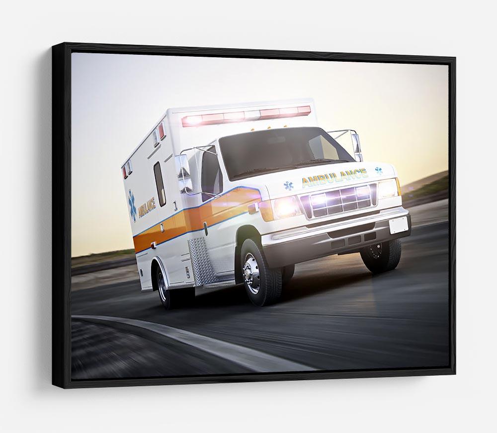 Ambulance running with lights and sirens HD Metal Print