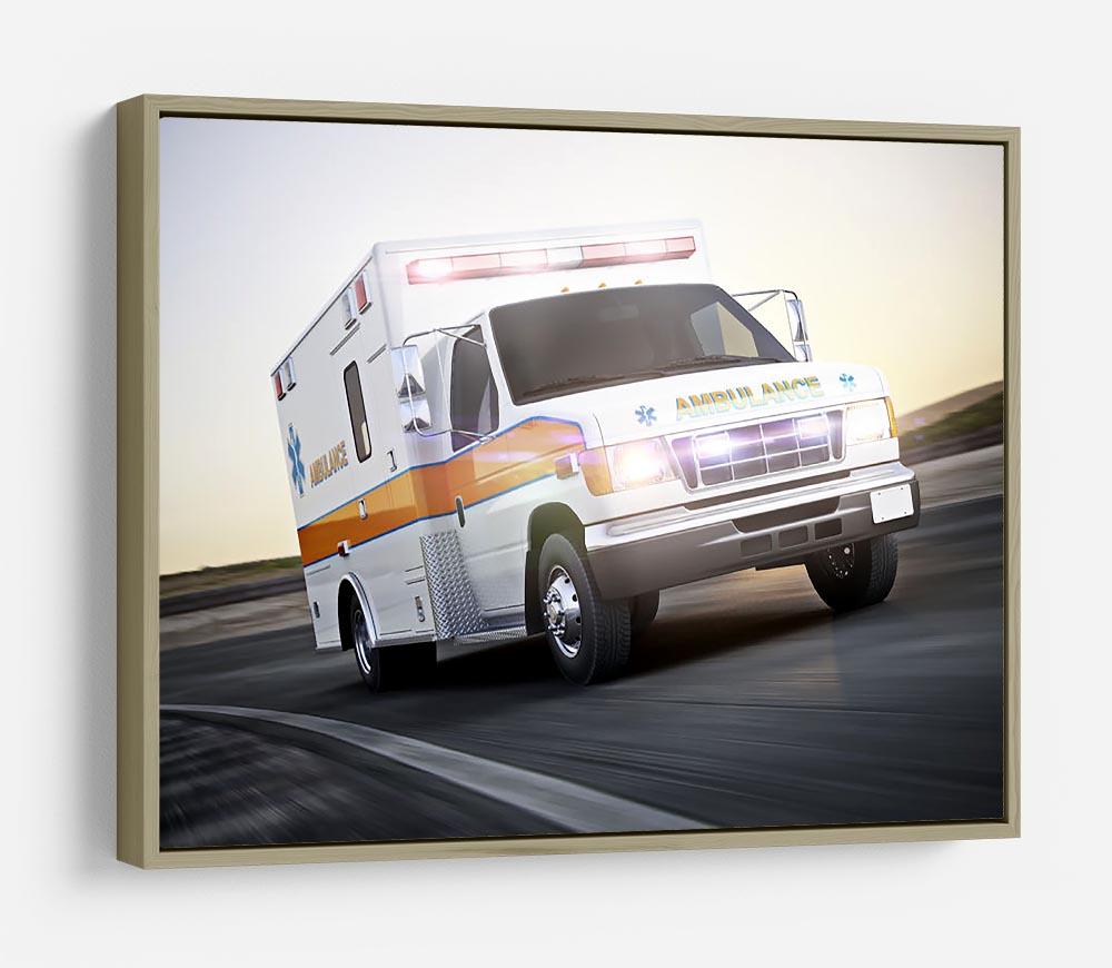 Ambulance running with lights and sirens HD Metal Print