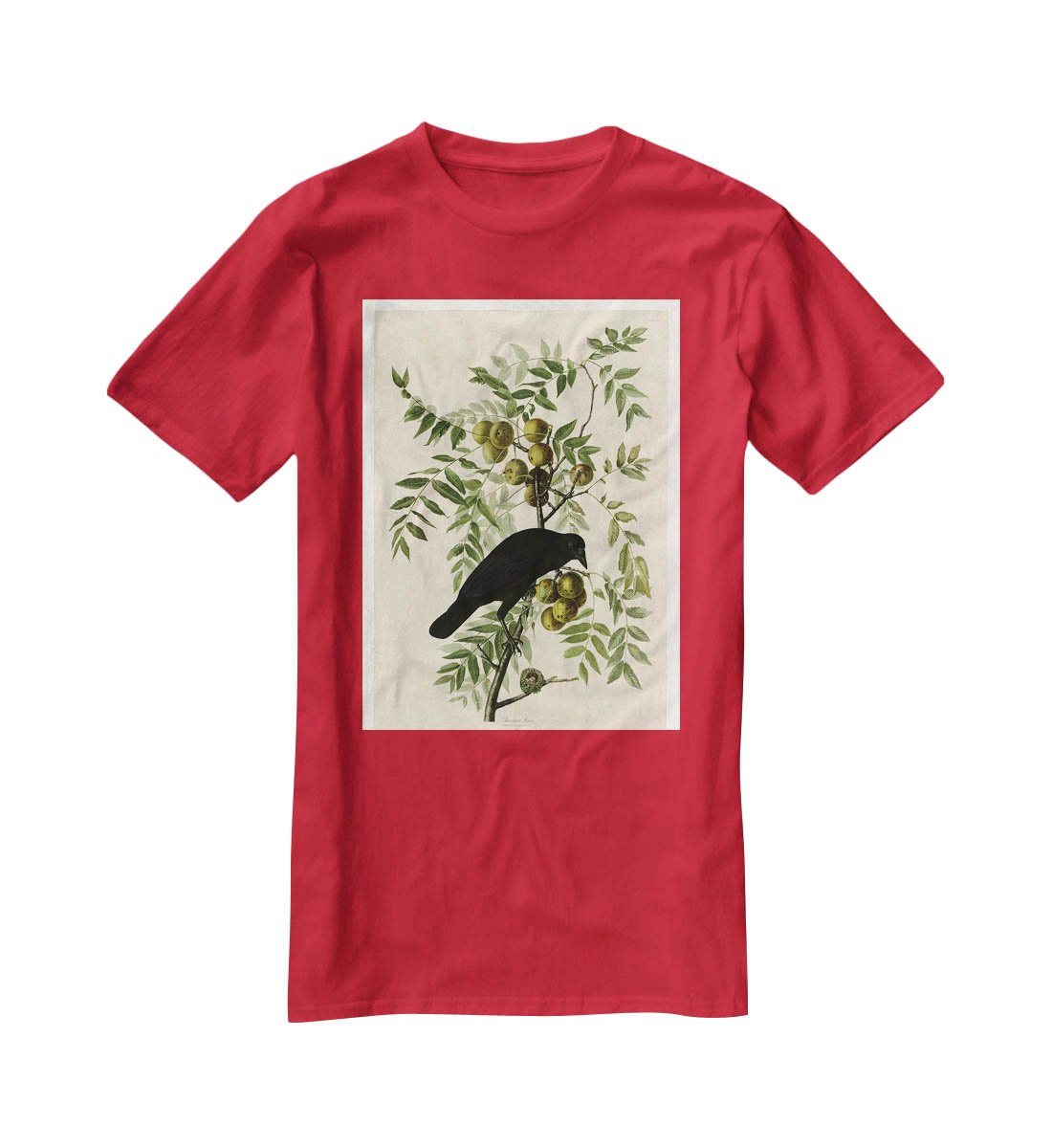 American Crow by Audubon T-Shirt - Canvas Art Rocks - 4