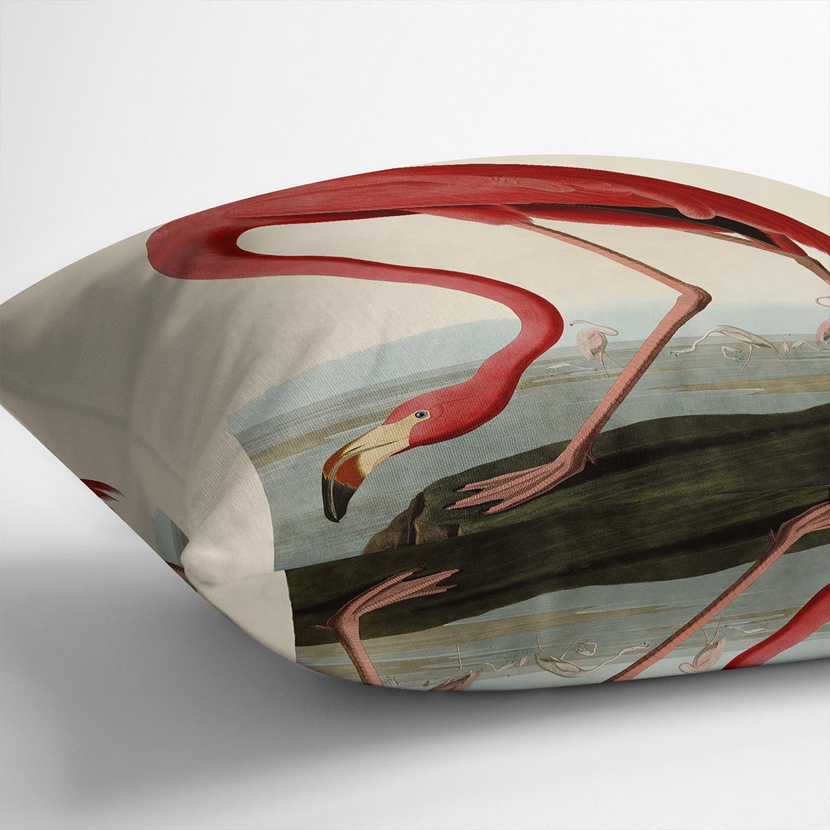 American Flamingo by Audubon Cushion