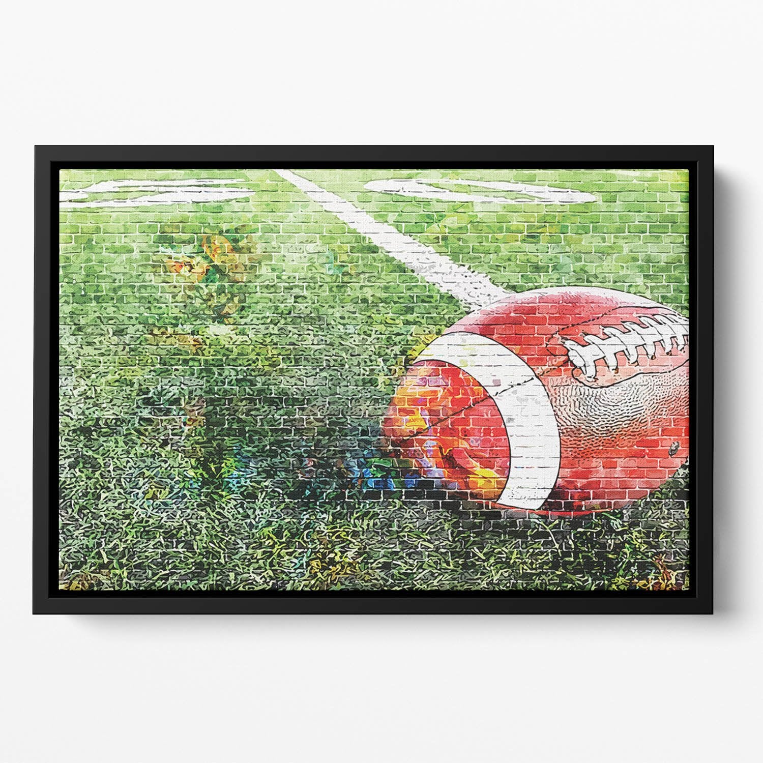 American Football Floating Framed Canvas
