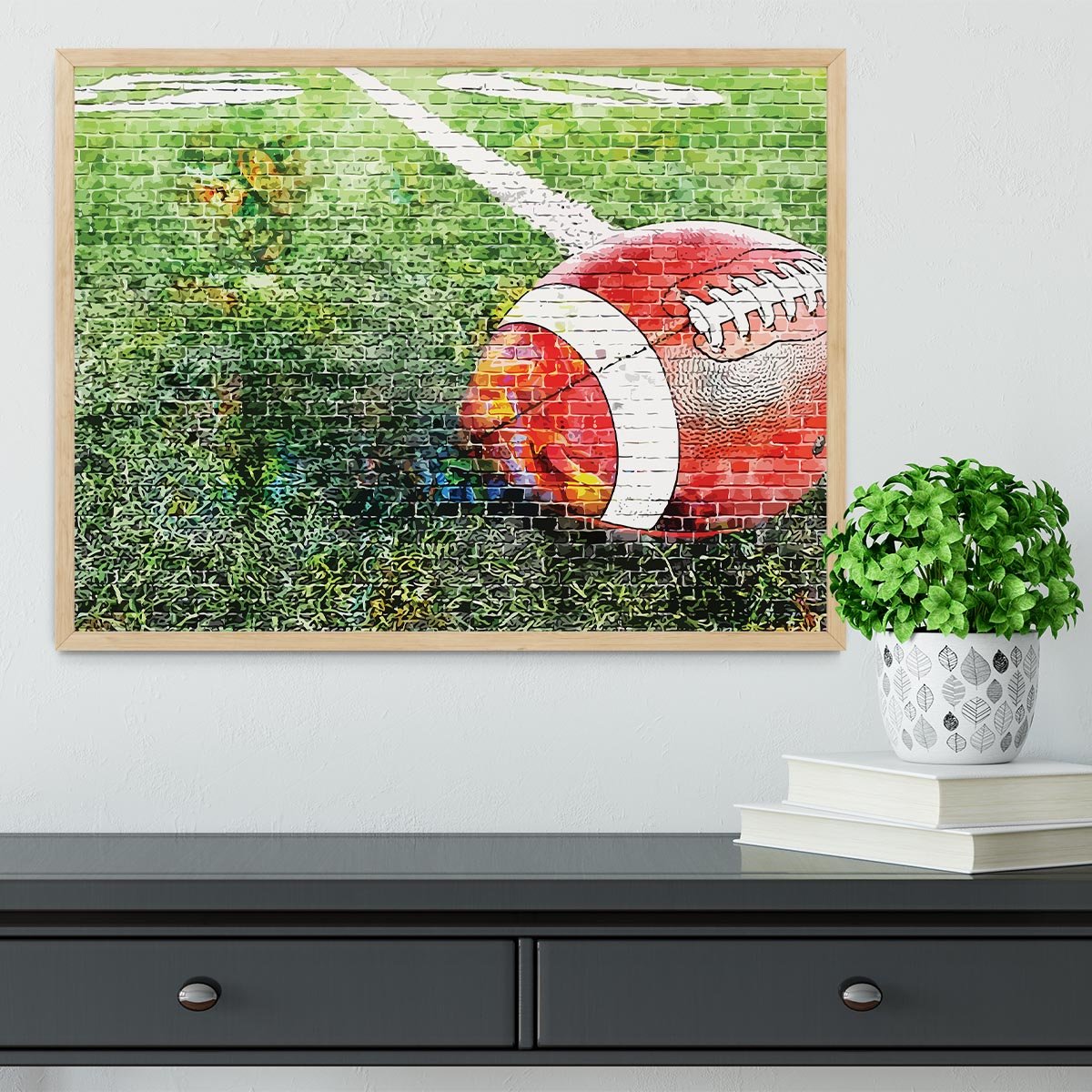 American Football Framed Print - Canvas Art Rocks - 4