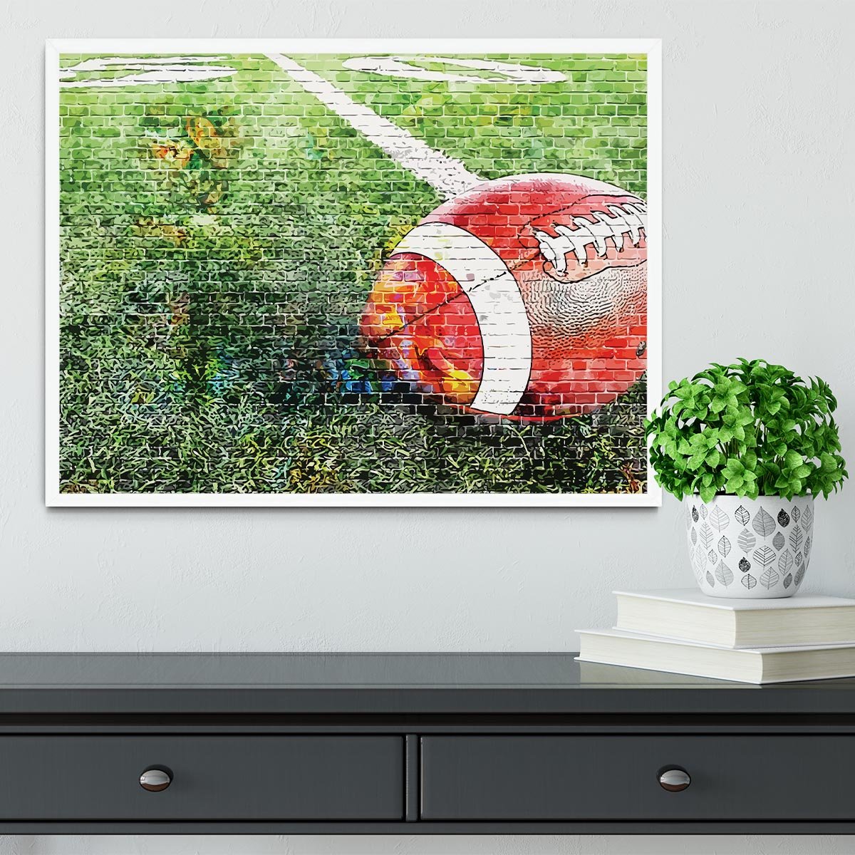 American Football Framed Print - Canvas Art Rocks -6