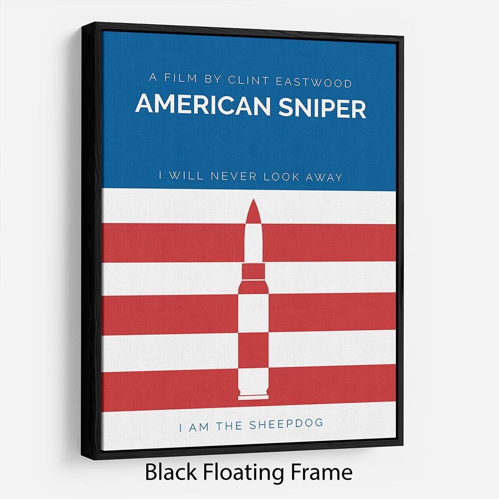 American Sniper Minimal Movie Floating Frame Canvas - Canvas Art Rocks - 1
