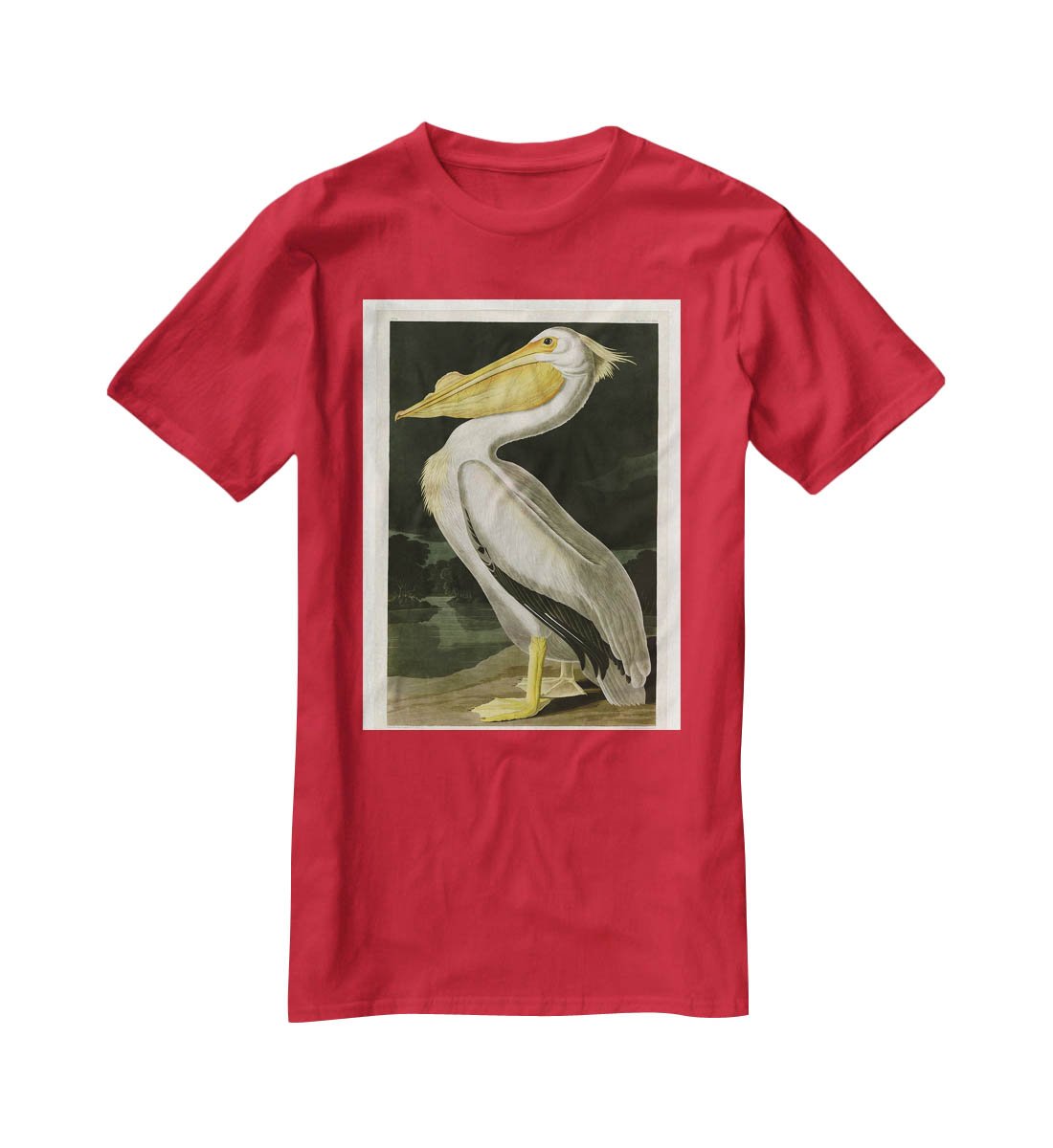 American White Pelican by Audubon T-Shirt - Canvas Art Rocks - 4