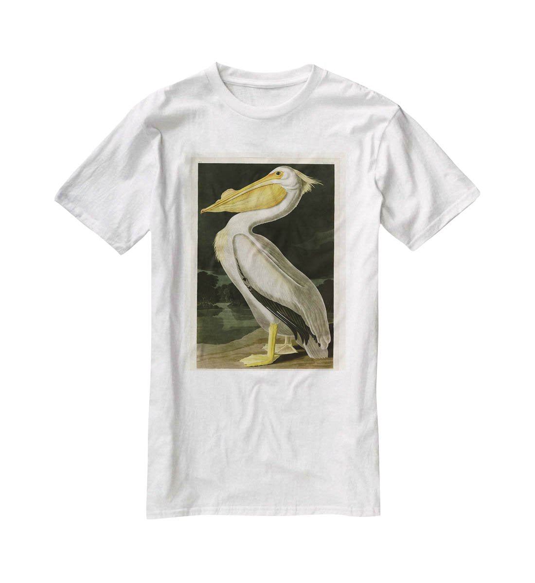 American White Pelican by Audubon T-Shirt - Canvas Art Rocks - 5