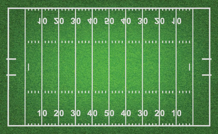 American football field with grass Wall Mural Wallpaper