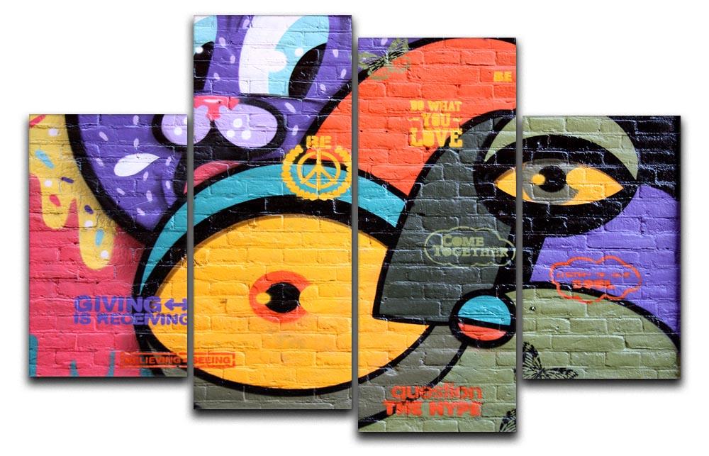 Amsterdam Graffiti 4 Split Panel Canvas  - Canvas Art Rocks - 1