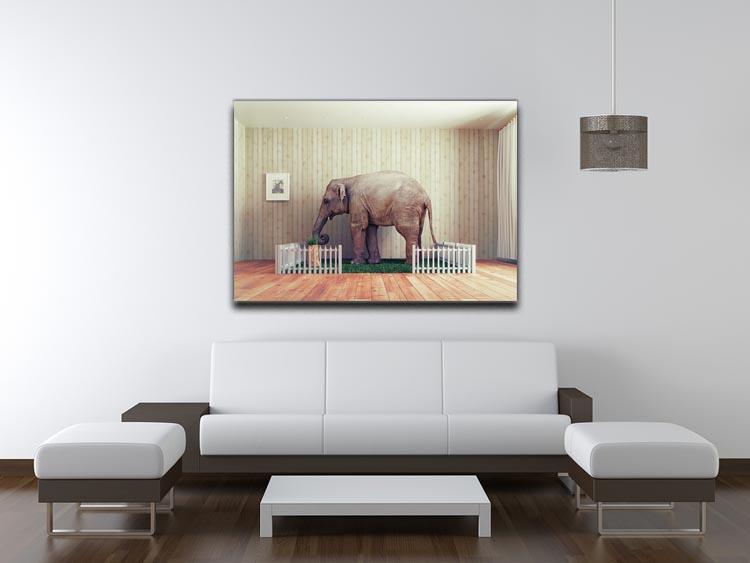 An Elephant calf as the pet Canvas Print or Poster - Canvas Art Rocks - 4