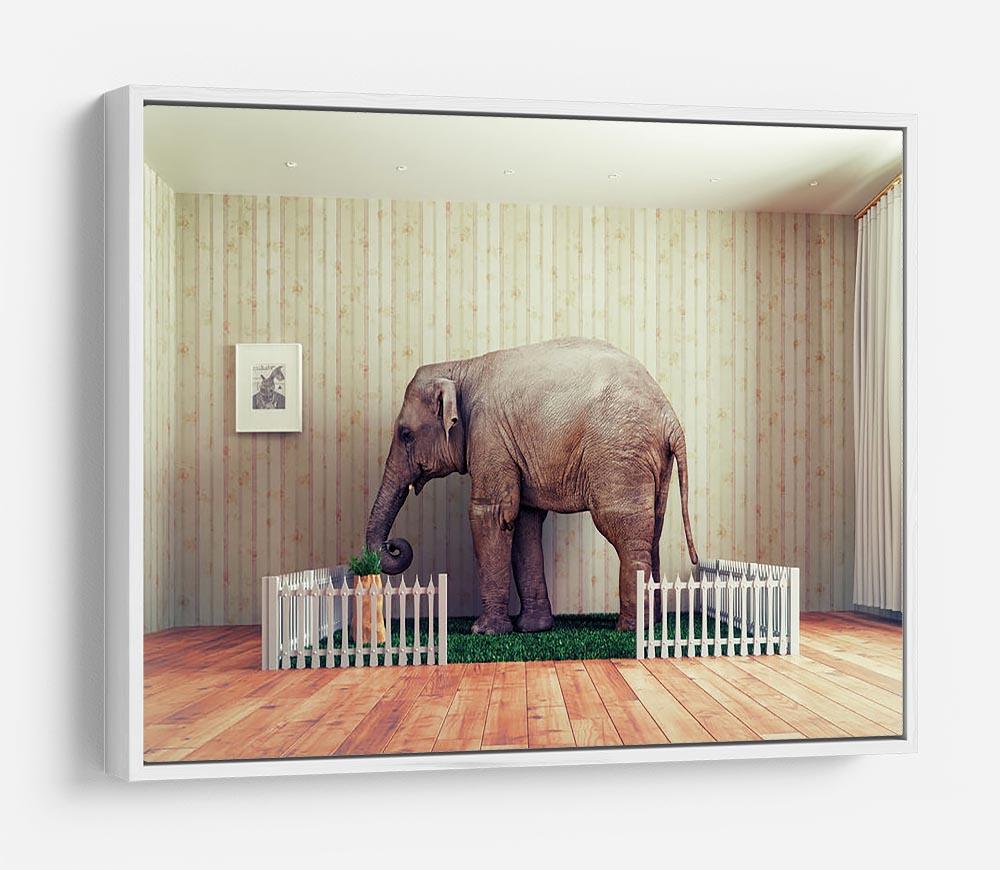 An Elephant calf as the pet HD Metal Print - Canvas Art Rocks - 7