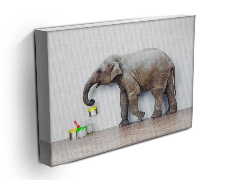 An elephant with paint cans Canvas Print or Poster - Canvas Art Rocks - 3