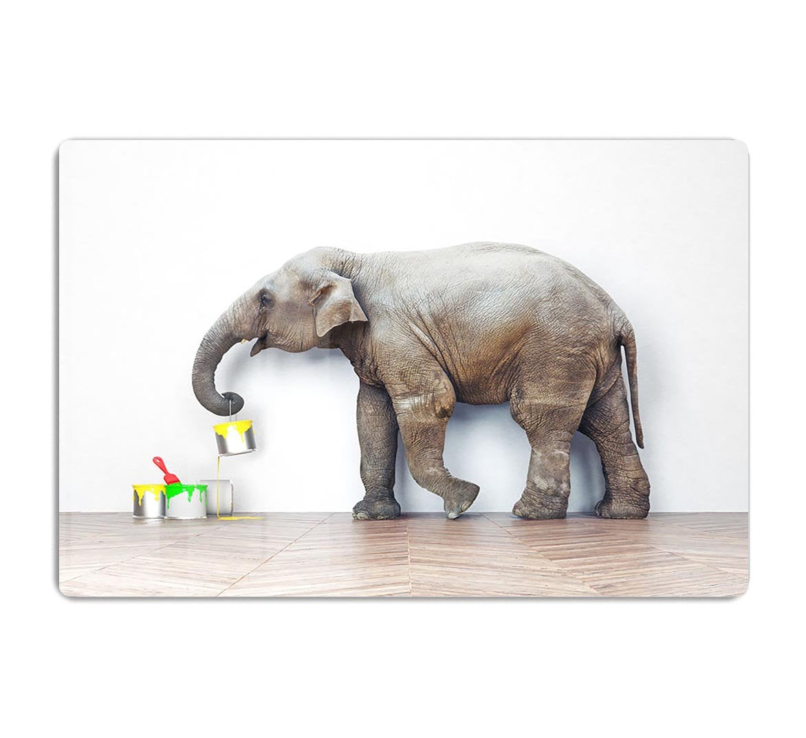 An elephant with paint cans HD Metal Print - Canvas Art Rocks - 1