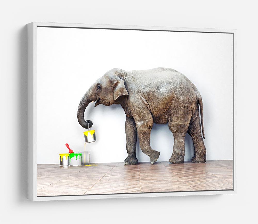 An elephant with paint cans HD Metal Print - Canvas Art Rocks - 7