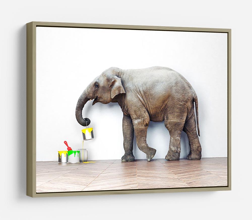 An elephant with paint cans HD Metal Print - Canvas Art Rocks - 8