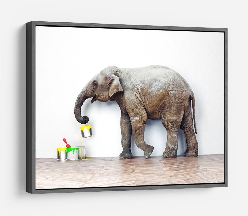 An elephant with paint cans HD Metal Print - Canvas Art Rocks - 9