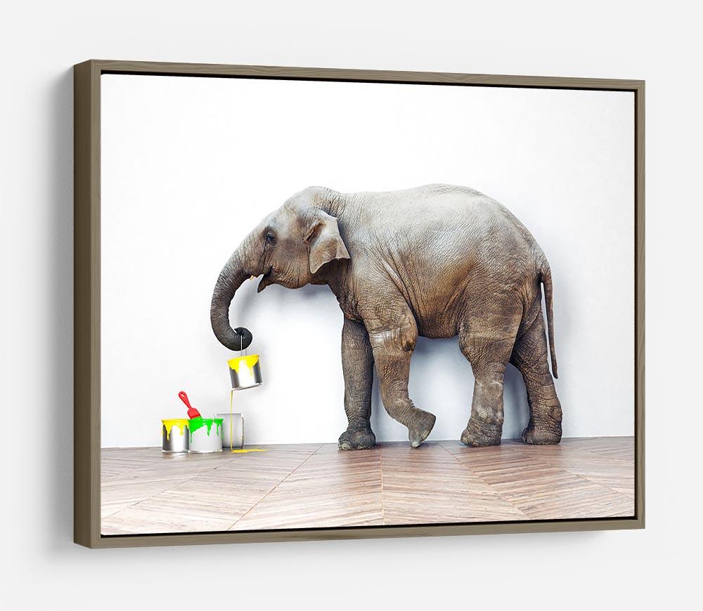 An elephant with paint cans HD Metal Print - Canvas Art Rocks - 10
