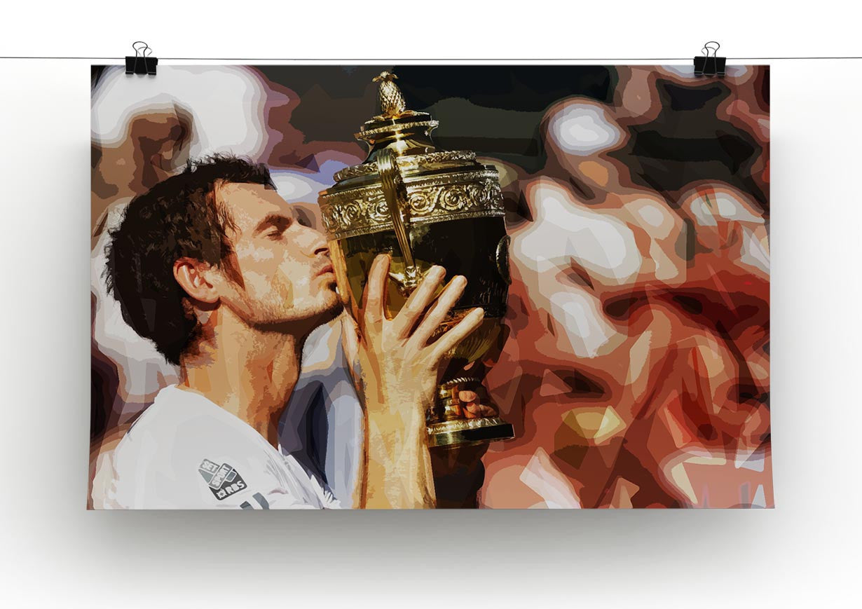 Andy Murray Wimbledon Winner Print - Canvas Art Rocks - 2