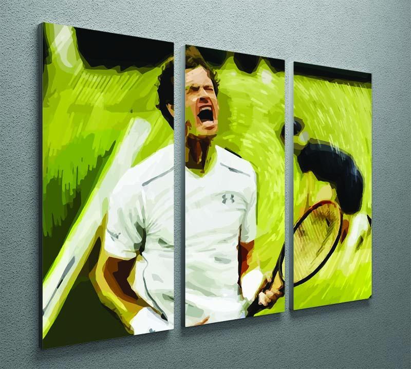 Andy Murray Wimbledon 3 Split Panel Canvas Print - Canvas Art Rocks - 2