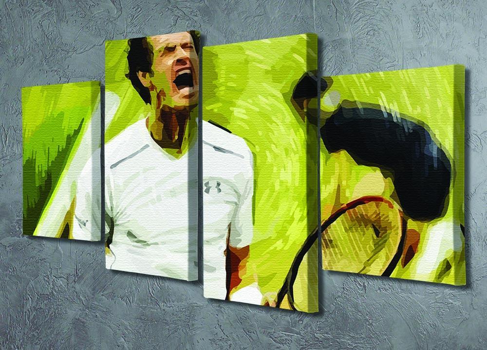 Andy Murray Wimbledon 4 Split Panel Canvas - Canvas Art Rocks - 2