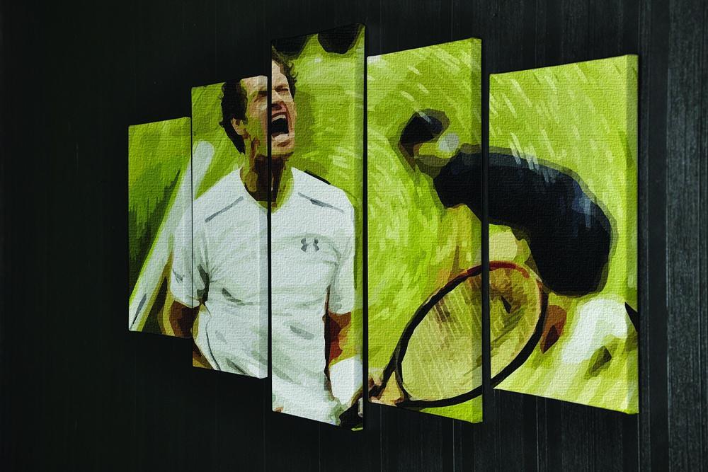 Andy Murray Wimbledon 5 Split Panel Canvas - Canvas Art Rocks - 2
