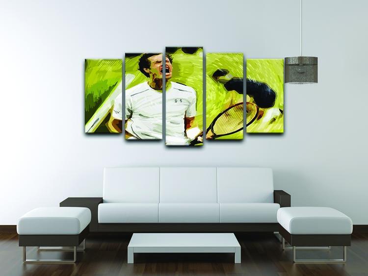 Andy Murray Wimbledon 5 Split Panel Canvas - Canvas Art Rocks - 3