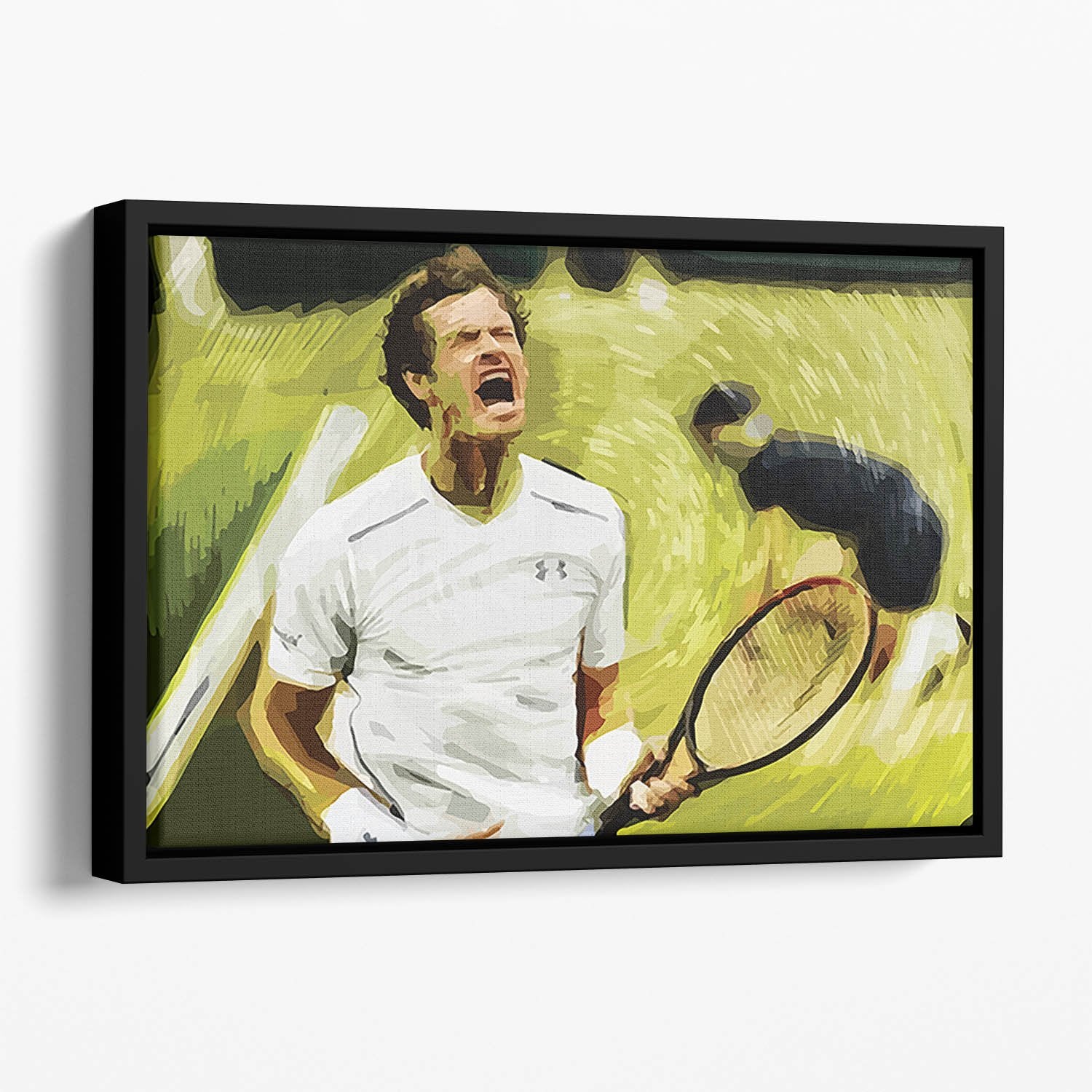 Andy Murray Wimbledon Floating Framed Canvas