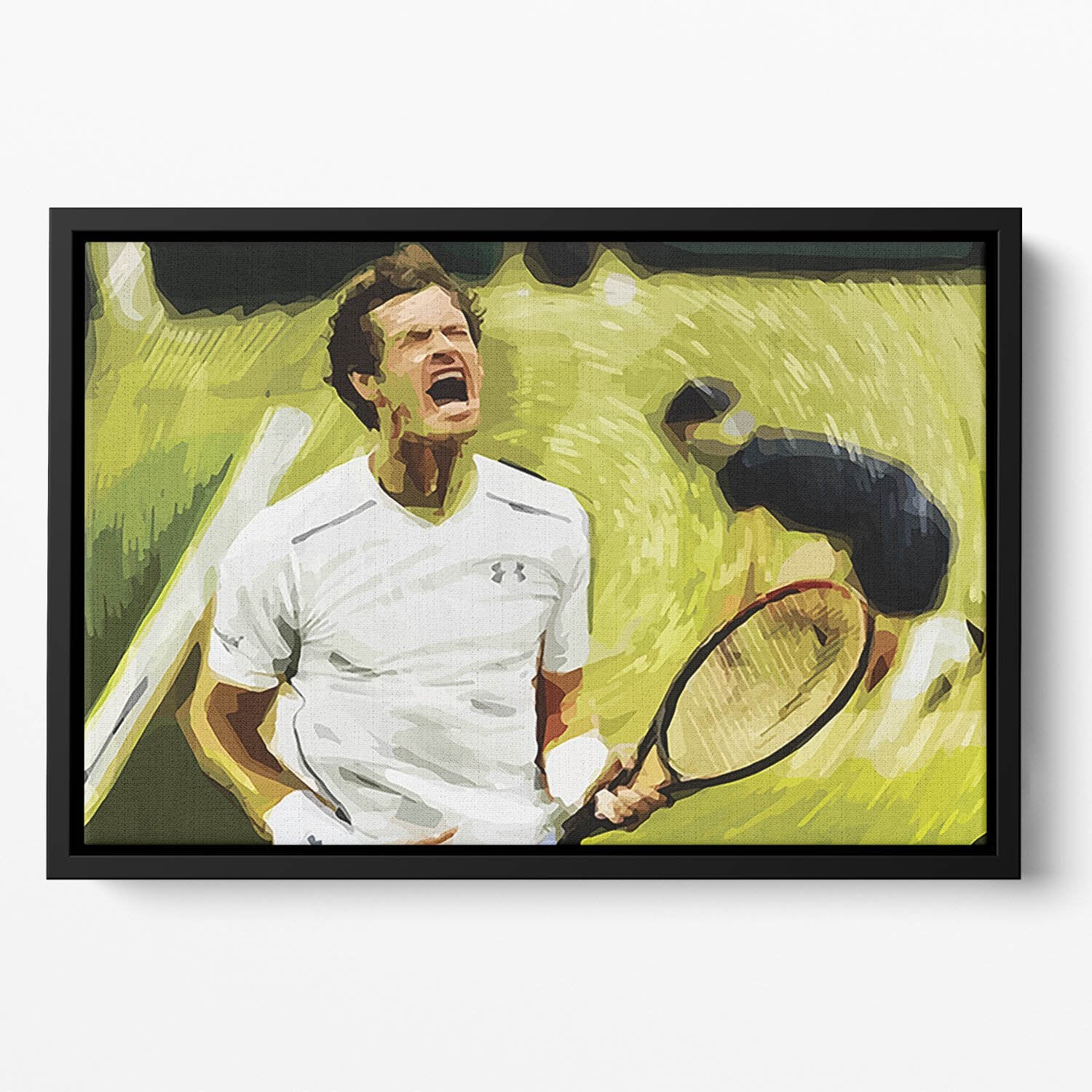 Andy Murray Wimbledon Floating Framed Canvas