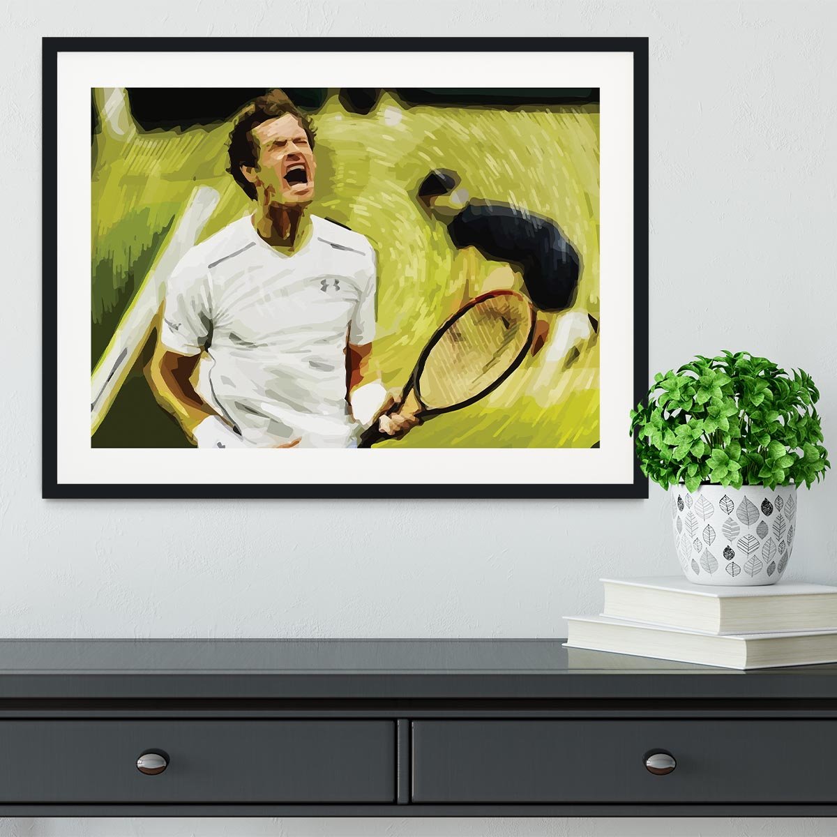 Andy Murray Wimbledon Framed Print - Canvas Art Rocks - 1