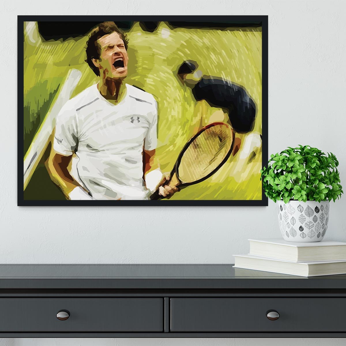 Andy Murray Wimbledon Framed Print - Canvas Art Rocks - 2