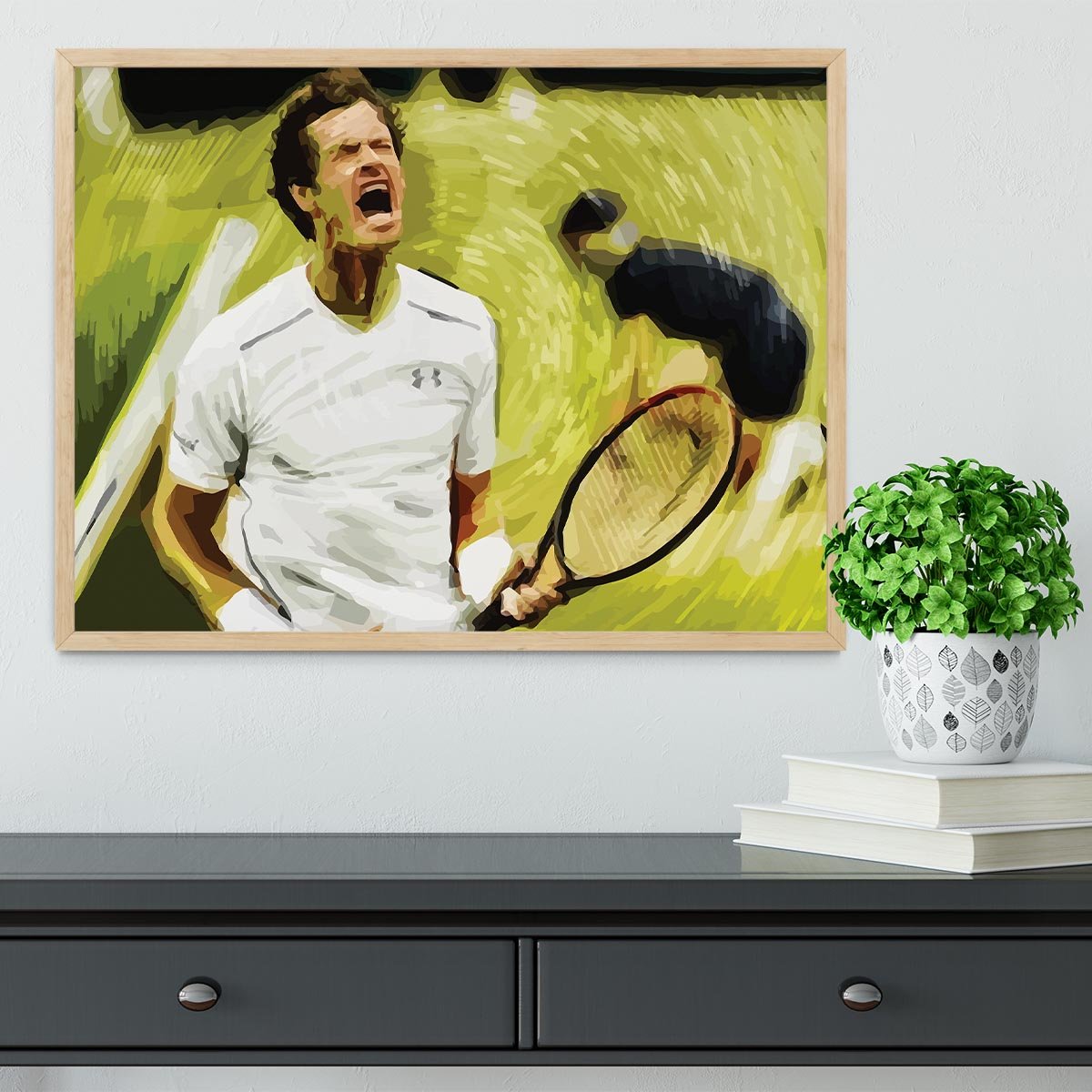 Andy Murray Wimbledon Framed Print - Canvas Art Rocks - 4