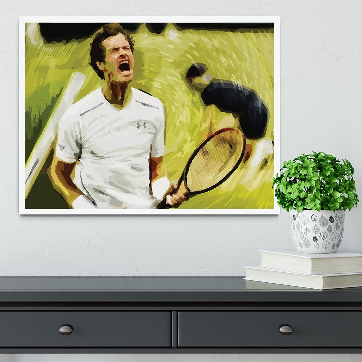 Andy Murray Wimbledon Framed Print - Canvas Art Rocks -6