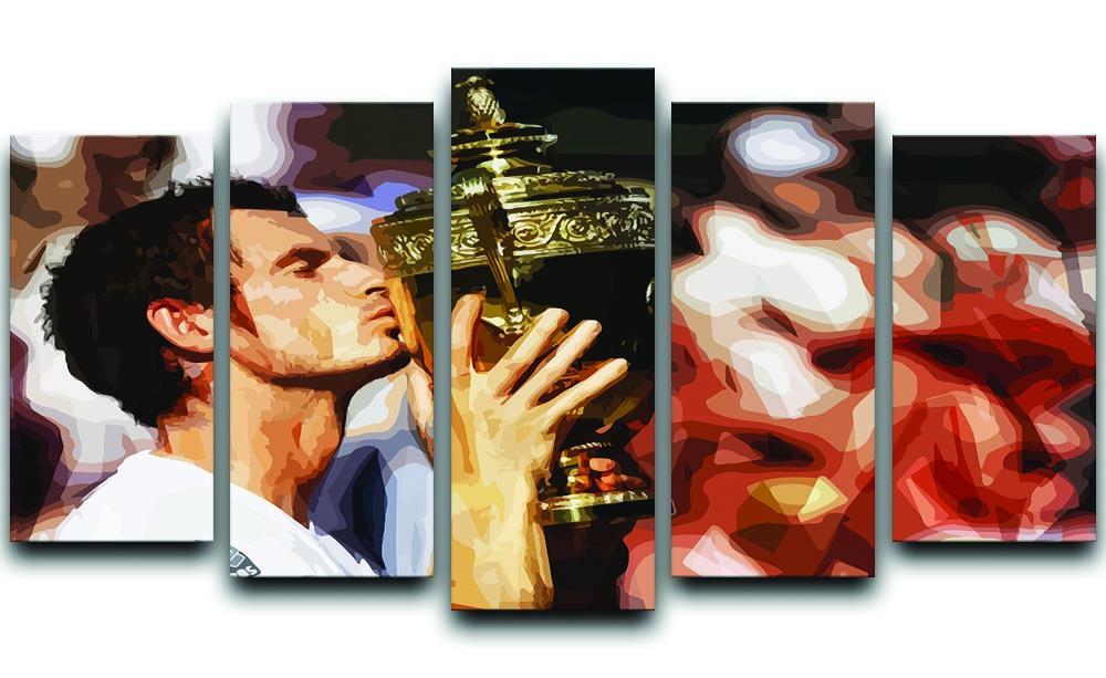 Andy Murray Wimbledon Winner 5 Split Panel Canvas  - Canvas Art Rocks - 1