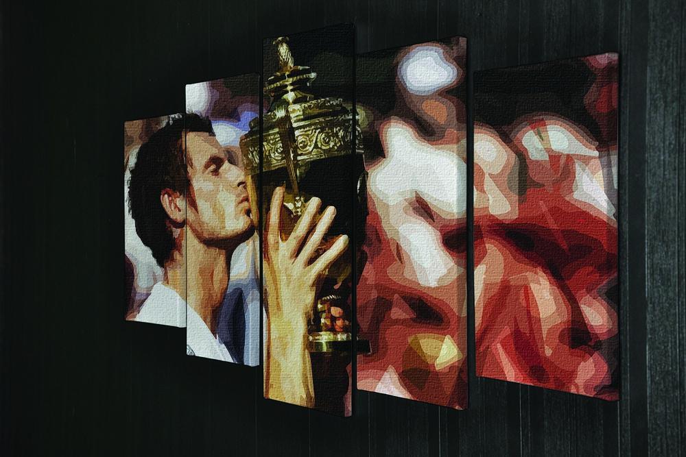Andy Murray Wimbledon Winner 5 Split Panel Canvas - Canvas Art Rocks - 2