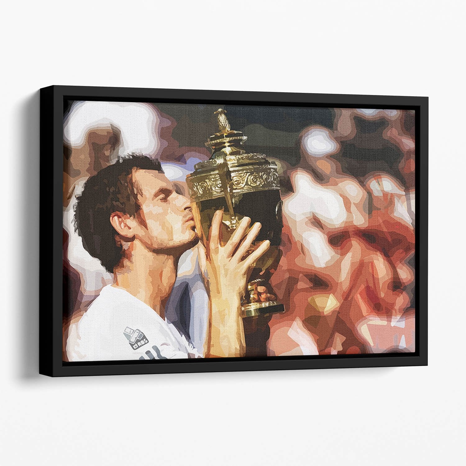 Andy Murray Wimbledon Winner Floating Framed Canvas