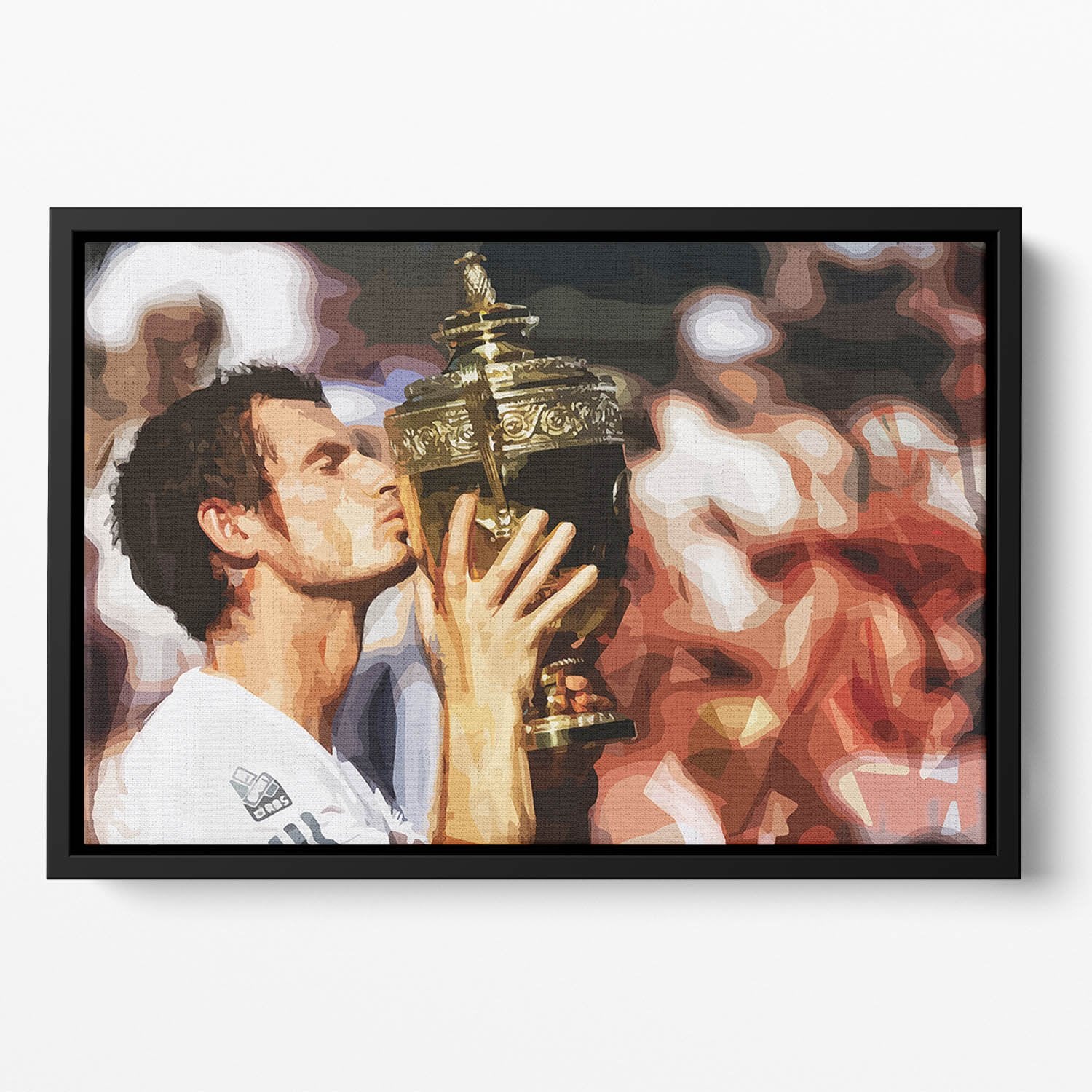 Andy Murray Wimbledon Winner Floating Framed Canvas