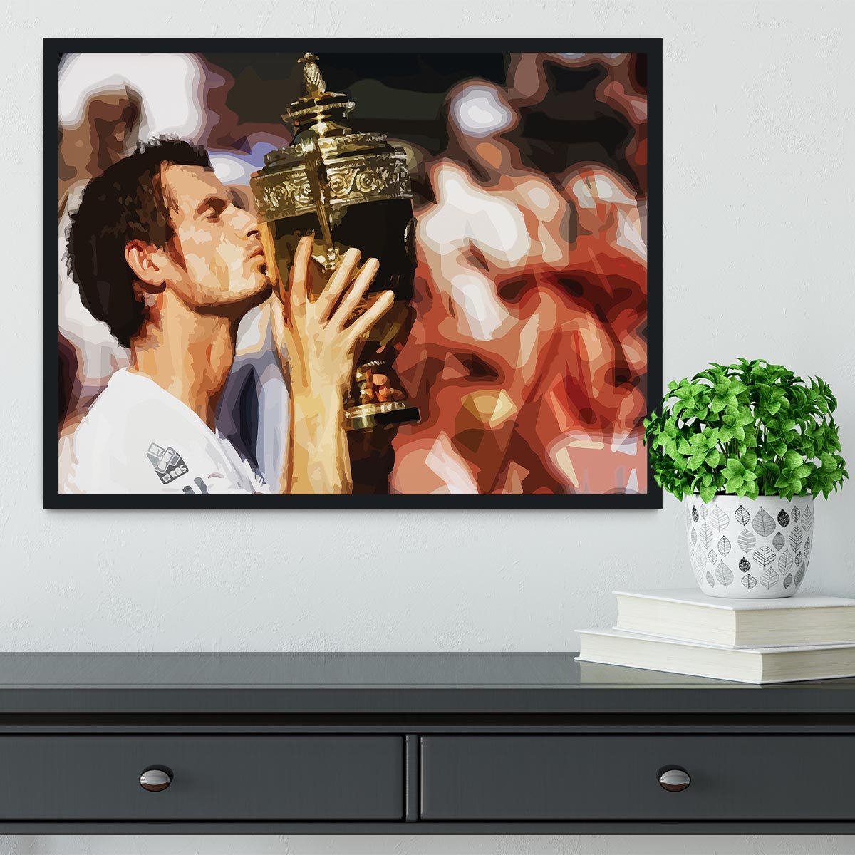 Andy Murray Wimbledon Winner Framed Print - Canvas Art Rocks - 2