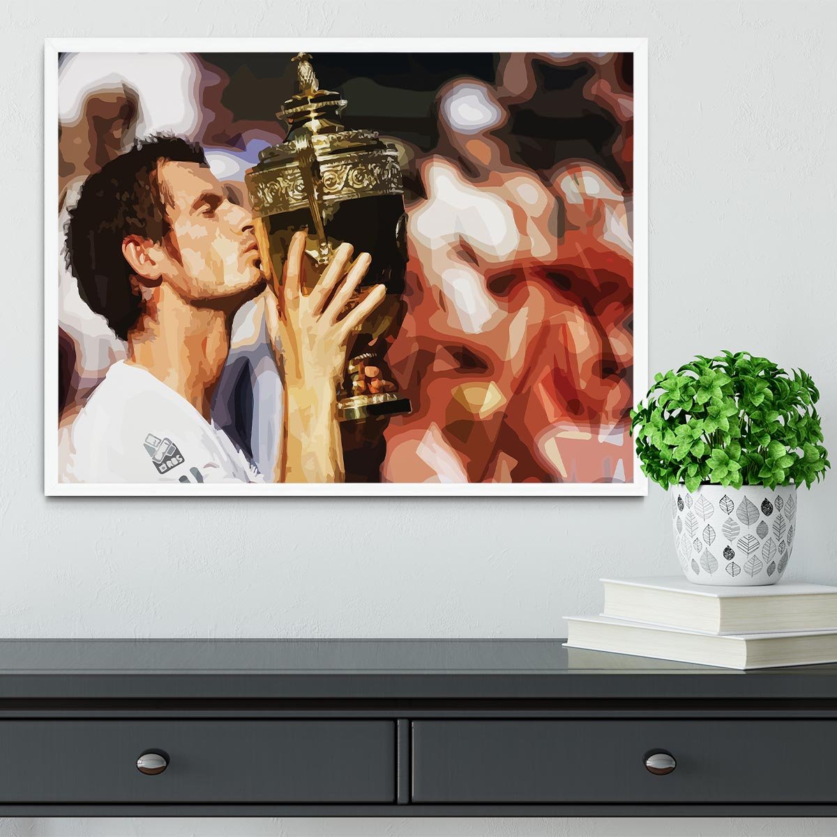 Andy Murray Wimbledon Winner Framed Print - Canvas Art Rocks -6