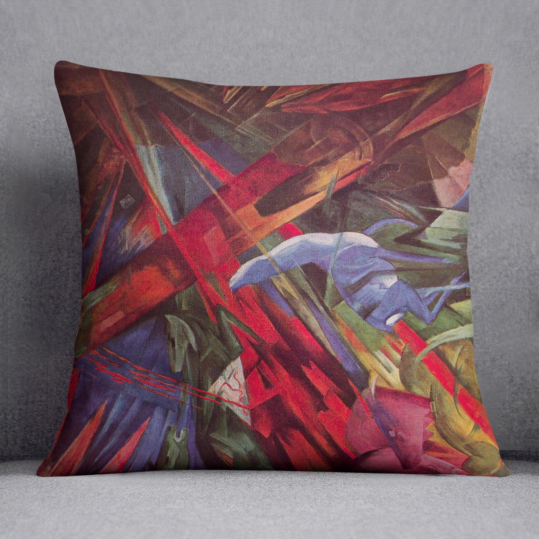 Animal Fates by Franz Marc Throw Pillow