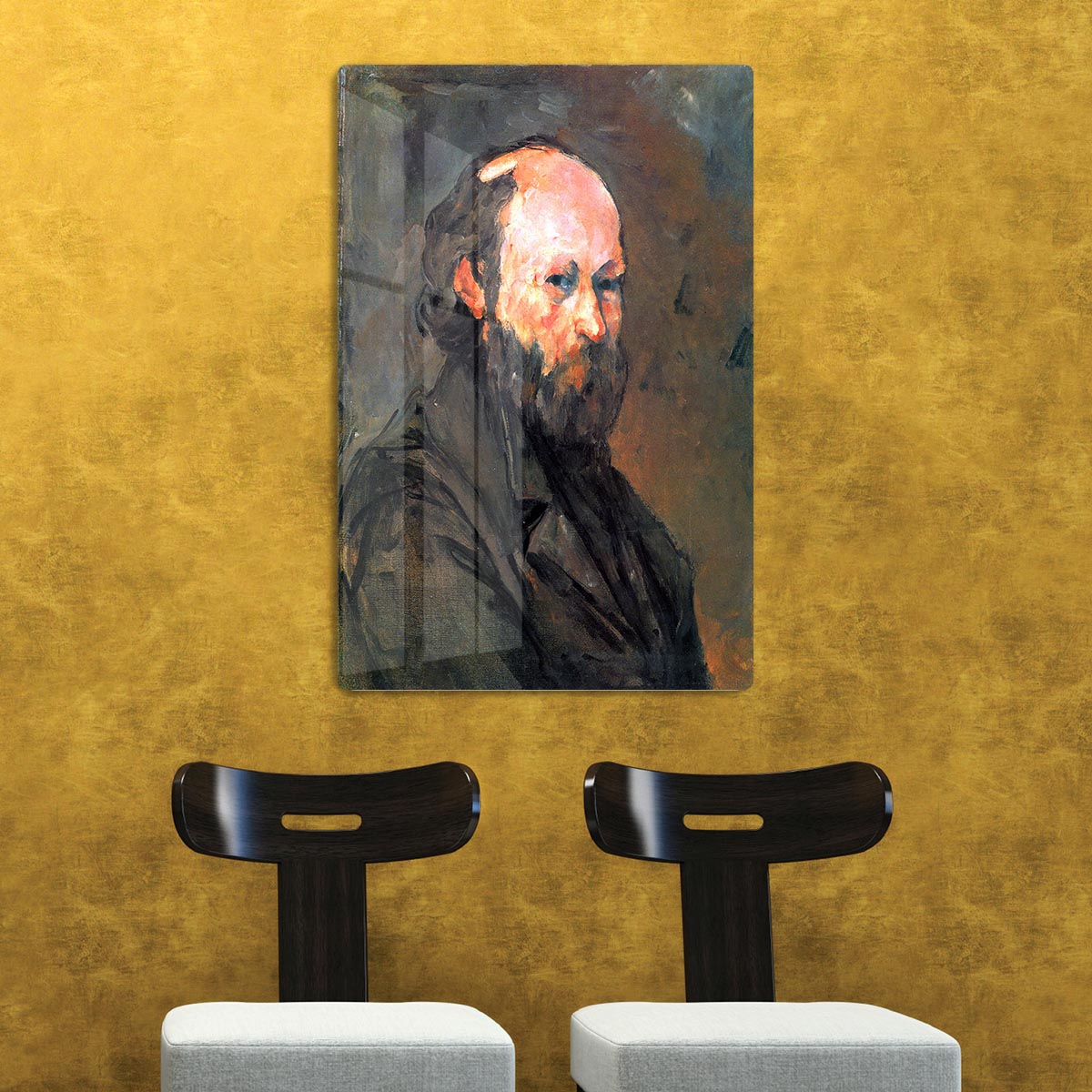 Another Self Portrait by Cezanne Acrylic Block - Canvas Art Rocks - 2
