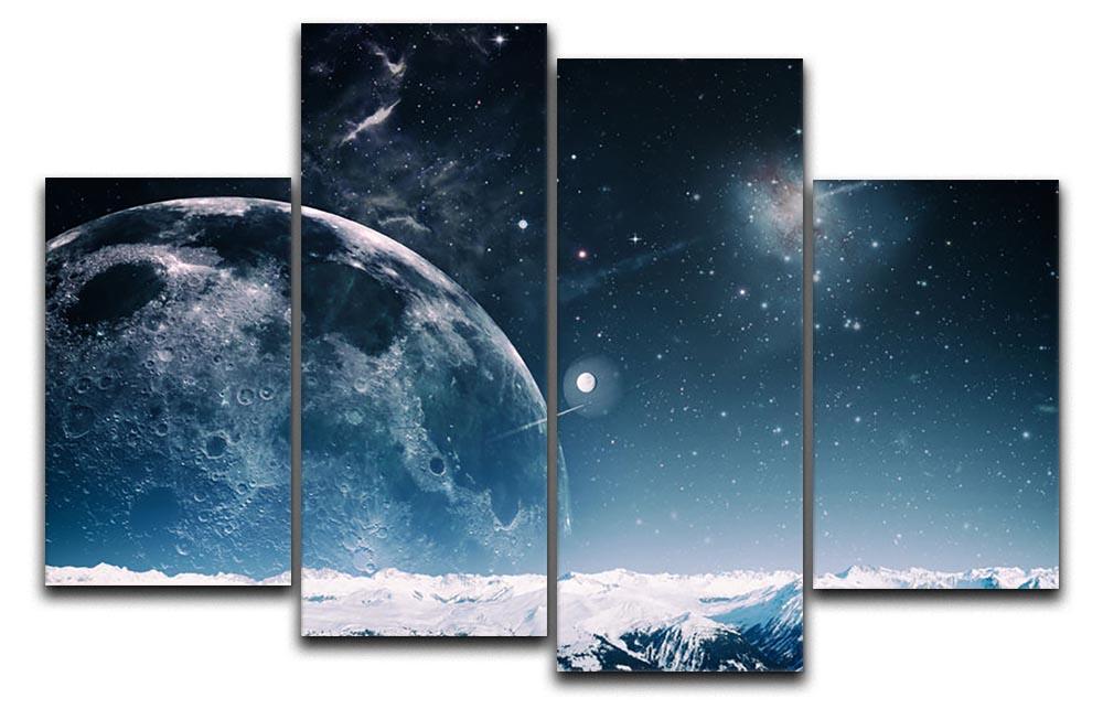 Another world landscape 4 Split Panel Canvas  - Canvas Art Rocks - 1