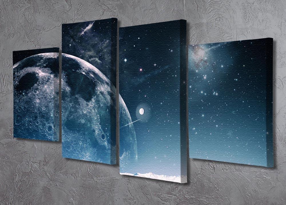 Another world landscape 4 Split Panel Canvas - Canvas Art Rocks - 2